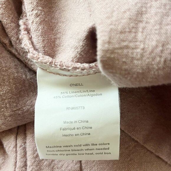 Oneill Jinnie High Rise Button Fly Wide Leg Pants Cropped Beach Boho - MEDIUM - Picture 5 of 8